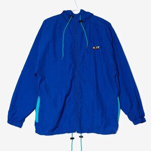 Vintage 90s Tewksbury Mens Small Windbreaker Jacket Softshell Blue